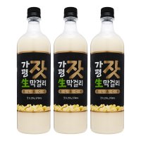 가평잣막걸리 업그레이드 블랙 6도 970ml x 3병 용량up, 잣함량up