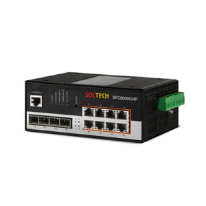 솔텍 SFC8000GHP 산업용 POE기가비트 8포트스위치허브 4SFP광포트지원