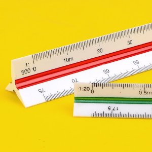 측정 계량 제도 도면그리기 3면 삼각자 건축 스케일자 고배율 저배율 15/30cm