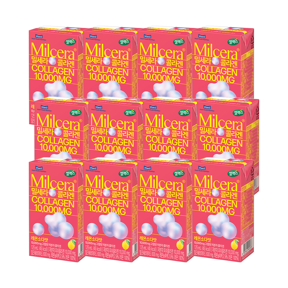 셀렉스 밀크세라마이드 <b>콜라겐</b> 10000 드링크 125ML 12팩 <b>저분자</b>피쉬<b>콜라겐</b>