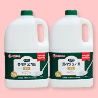 서울우유 순수 대용량 무가당 플레인 요거트2.45L X2개 더진한 그릭요거트