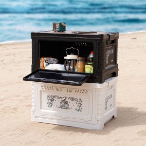 라비고 접이식 캠핑 폴딩 박스 수납 테이블 화이트