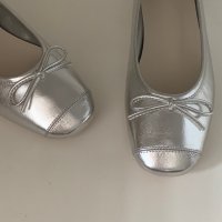 (235 바로배송) 실버 플랫슈즈 Silver flat shoes