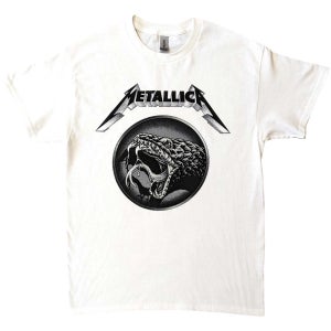 [L,XL,2XL 국내배송] 공식 METALLICA 메탈리카 Black Album Poster 반팔 티셔츠 (화이트)