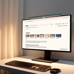 이케아 라게르공 스크린바 LED조명 밝기조절 모니터 라이트바