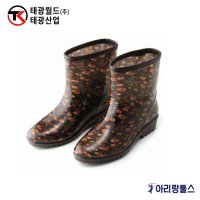 태광 TK-B725 플라워 투명여반장화 갈색꽃무늬 225~260MM