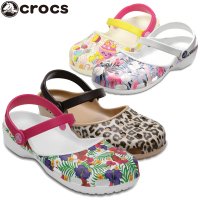 CROCS 크록스 카린 그래픽 클로그 우먼 슬리퍼 실내화