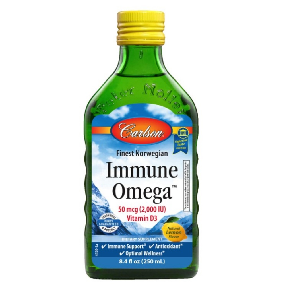 칼슨 x <b>이뮨오메가</b> 내츄럴레몬 250 ml