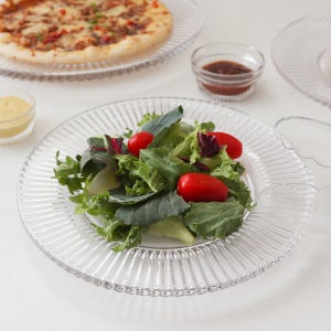 빗살 예쁜 유리 접시 디저트 샐러드 브런치 플레이트 AA2 소