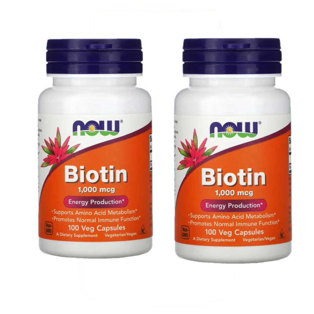 나우푸드 <b>비오틴 1000mcg</b> 에너지 프로덕션 100베지캡슐 2개