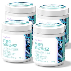 퍼펙토 프롤린 모유유산균 락토바실러스 온가족 대용량 유산균 (용기) 120g, 4개