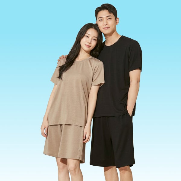 여름 모달 편한 임산부 빅사이즈 반팔 잠옷 홈 라운지웨어