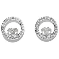 Chanel 샤넬 Classic Earrings Silver/Crystal107890