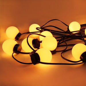 루프탑 카페 연등 전등선 12V LED 스트링 전구 조명 10구 (50cm간격)검정선골드