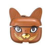 LOEWE 로에베 Cat AirPod Pro Case in Smooth Calfskin Tan107154