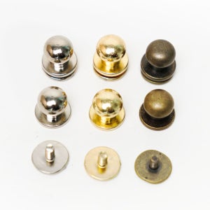 바토니팅 9mm 솔트레지 고급형 장식 여밈용 잠금장치 가죽공예 2개입