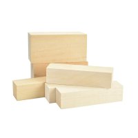 Basswood 조각 나무 자연 공백 블록 조각에 대 한 발사 Untreated craf에