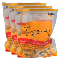 해마로 순살치킨 1kg x3개 가라아게 닭다리살 닭고기 양념 후라이드