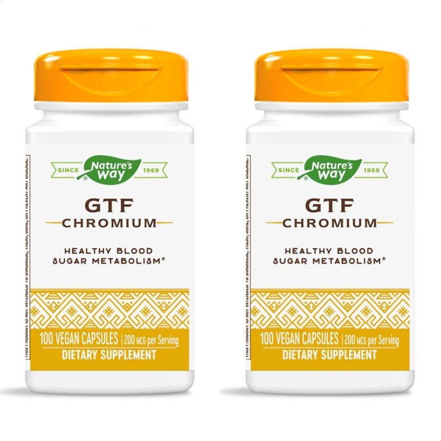 <b>네이쳐스 웨이</b> GTF 크롬 200mcg 100캡슐 X 2통 Nature’s Wa 크로뮴