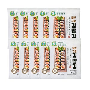 지도표 성경김 두번구운 김밥김 김밥용김 업소용 대용량 식자재 21g, 10개