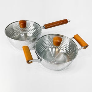 마루오 함마톤 스텐 가벼운 냄비 IH 인덕션 찌개냄비 편수+양수 2종세트 20cm