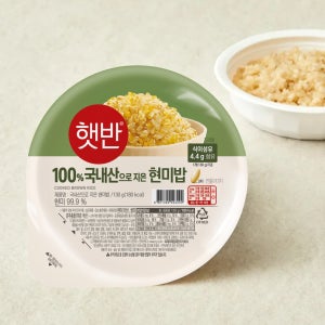 햇반 100% 현미밥 작은공기 130g, 36개