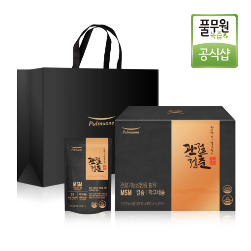 풀무원녹즙 관절청춘 100ml x 30포 / MSM 칼슘 마그네슘 (쇼핑백 동봉)
