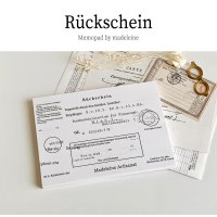 Rückschein Memopad / 독일 영수증 떡메모지