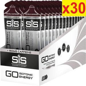 60ml 30개 SIS GO 아이소토닉 에너지젤 더블 에스프소 카페인 추가 SiS Go Isotonic