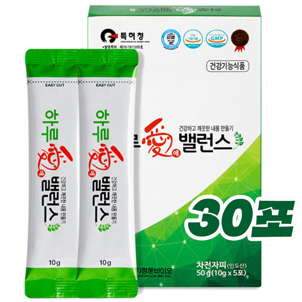 하루애 밸런스 차전자피 장건강 배변 쾌변 식이섬유 10gx30포