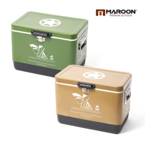 마룬 감성 스틸쿨러 29L(29리터) 캠핑 차박 아이스박스 냉장
