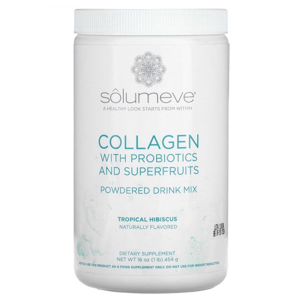 솔루메브 <b>콜라겐</b> Collagen 유산균 프로바이오틱스 Probiotics 슈퍼 Superfruits 파우더 가루 Drink Mix <b>트로피칼</b> Hibiscus 16 454g