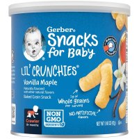 거버 아기과자 아이간식 8개월+ 곡물스낵 바닐라 메이플 42g Lil’ Crunchies