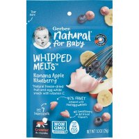 거버 아기과자 아이간식 8개월+ 바나나 사과 블루베리 28g Whipped Melts