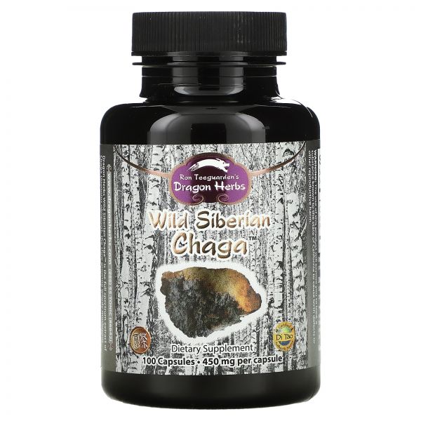 <b>드래곤허브</b> Wild Siberian 차가버섯 Chaga 450mg 100정