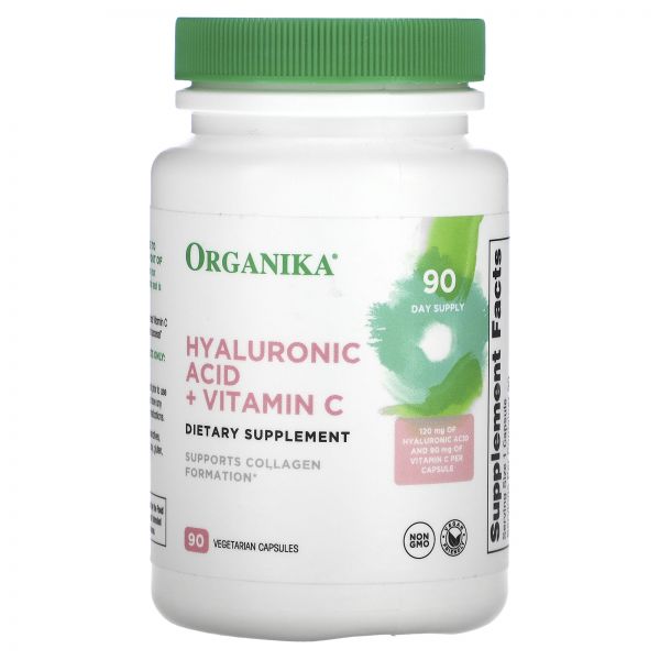 <b>올가니카</b> 히알루론산 Hyaluronic Acid 비타민 Vitamin C 90정 비건