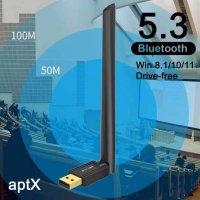 USB 동글 53 드라이브 수신기 블루투스 무선 Aptx 장거리 송신기 노트북 어댑터