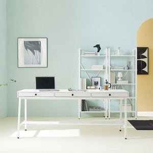 스틸책상세트1800 일자형 넓은책상 사무실 컴퓨터 이케아 베스트리뷰 선물