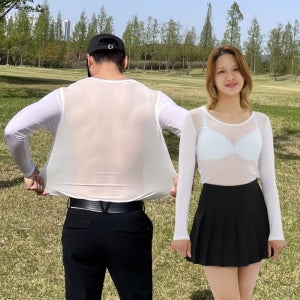 2xb 항균 소취 남성 여성 골프 이너웨어 매쉬 냉감 자외선차단 쿨 이너 여름골프복 브이넥