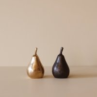 서양배 모형 금속 오브제, 문진 Pear Brass, paperweight