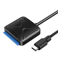 0.4m SATA to USB C 케이블 3.1 유형 ~ 2.5 3.5 인치 III 하드 드라이브 어댑터 HDD SSD 데이터 용 외부 변환기