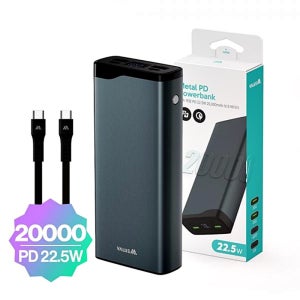 밸류엠 고속 메탈 PD 22.5W 보조배터리 20000mAh(CtoC 케이블포함)