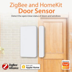 Tuya-ZigBee 스마트 도어 윈도우 접속 센서 홈 키트 무선 감지기 열기/닫기 앱 원격 알람