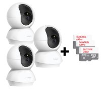 티피링크 Tapo C210 + Micro SD 128GB (3팩) 가정용 카메라 원격회전 300만화소 2K 초고화질 CCTV 홈캠