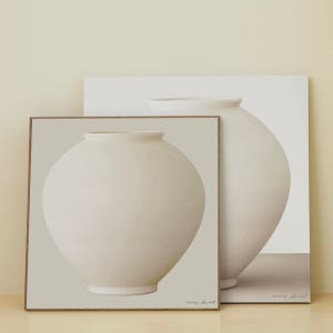 복들어오는 국보 309호 달항아리 그림 마일드 Mild, 캔버스액자 , 500X500mm