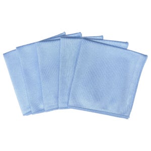 유리/거울 전용 청소타월 초극세사 국내생산 콤팩트한 사이즈 30x30cm 블루 5장세트