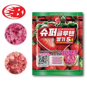 한국부푸리 슈퍼글루텐 딸기 5+1 딸기글루텐+어분 소포장 민물낚시 떡밥
