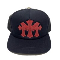 크롬하츠 모자 트러커 캡 Chrome Hearts Cemetery Trucker Hat Black/Red