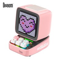 휴대용스피커 Divoom Ditoo Pro 레트로 픽셀 아트 블루투스 휴대용 스피커 알람 시계 DIY LED 디스플레이 보드 사이버 펑크 귀여운 소녀 선물