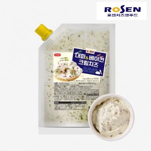 로젠치즈 대파베이컨크림치즈 1kg(알싸한대파 짭조름한베이컨)